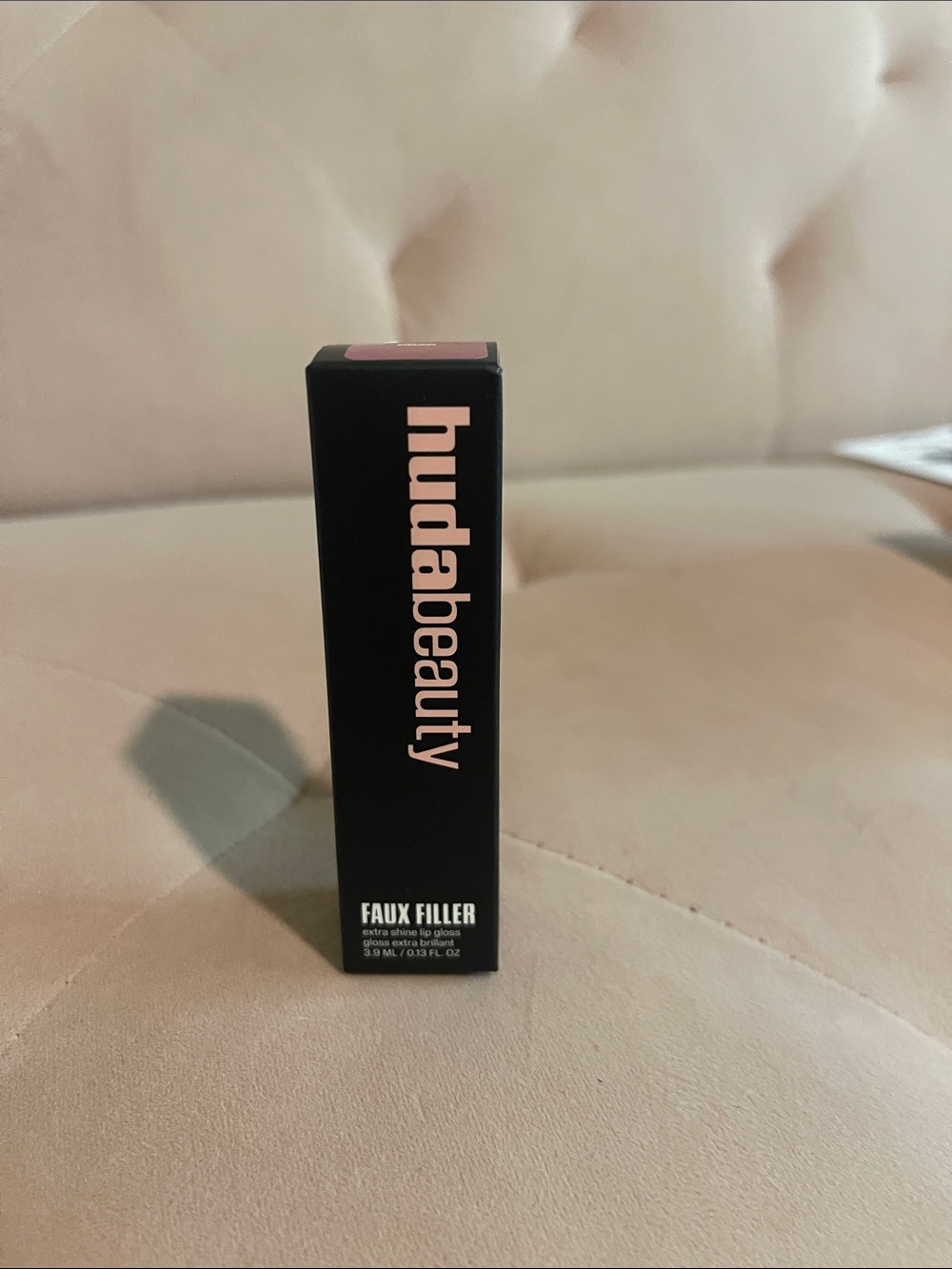 HUDA BEAUTY Faux Filler Lip Gloss in Soft Pink Nude